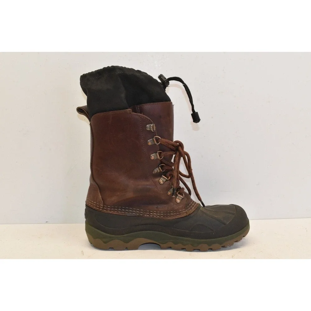 LL Bean Men's Gore-Tex Hunting Boots Brown Leather Size 8M Waterproof Snow RG44